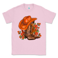 Bubblegum Pink orange  cowgirl  and roses Classic Tee - AdoDesignShop
