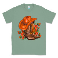 Sage orange  cowgirl  and roses Classic Tee - AdoDesignShop