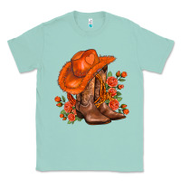 Seafoam orange  cowgirl  and roses Classic Tee - AdoDesignShop