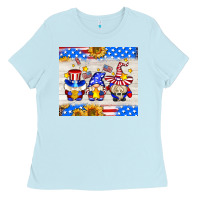 Baby Blue American gnomes Ladies Tee - AdoDesignShop