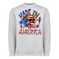 Heather Grey made in america Heavyweight Sweatshirt - texasbilliewilder