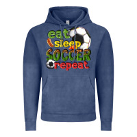 Vintage Denim eat sleep soccer repeat Vintage Hoodie - texasbilliewilder