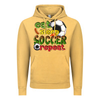 Vintage Mustard eat sleep soccer repeat Vintage Hoodie - texasbilliewilder