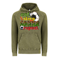 Vintage Olive eat sleep soccer repeat Vintage Hoodie - texasbilliewilder
