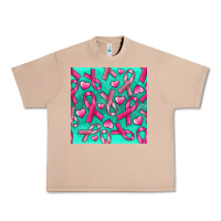 Burro Cancer Ribbon with Heart Urban Heavy Tee - texasbilliewilder