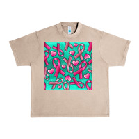 French Oak Cancer Ribbon with Heart Urban Heavy Tee - texasbilliewilder