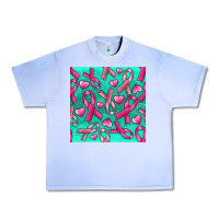 Grape Ice Cancer Ribbon with Heart Urban Heavy Tee - texasbilliewilder