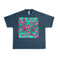 Midnight Navy Cancer Ribbon with Heart Urban Heavy Tee - texasbilliewilder