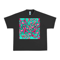Pigment Black Cancer Ribbon with Heart Urban Heavy Tee - texasbilliewilder