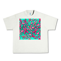 Pistachio Cancer Ribbon with Heart Urban Heavy Tee - texasbilliewilder