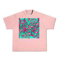 Salmon Cancer Ribbon with Heart Urban Heavy Tee - texasbilliewilder