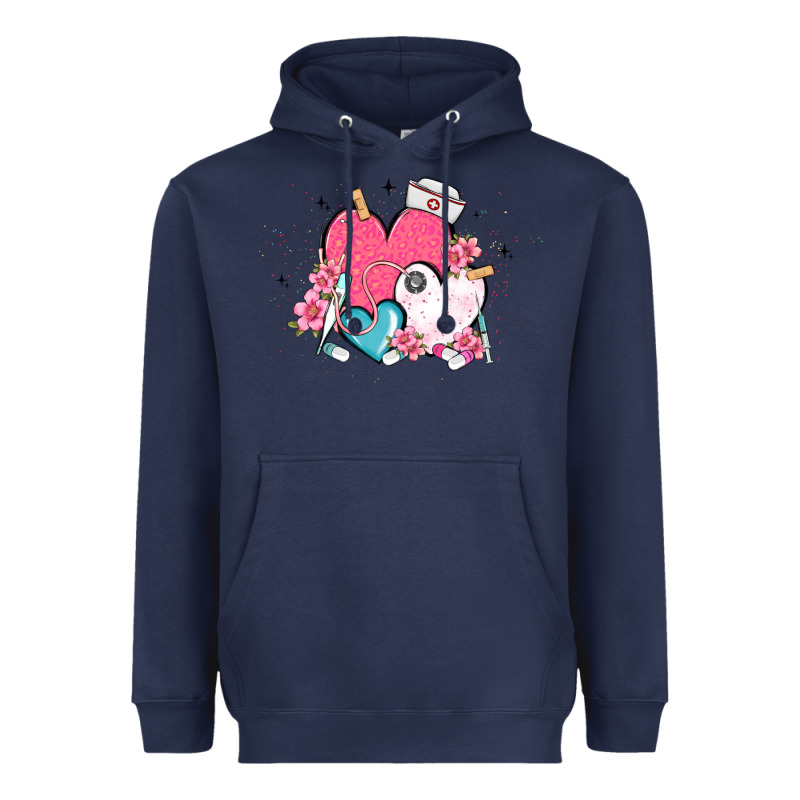 Nurse Hearts Heavyweight Hoodie by MaliasSmallBusiness | Teevron