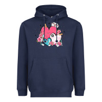 Navy nurse hearts Heavyweight Hoodie - MaliasSmallBusiness