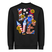 Black love 4th of july with gnome Heavyweight Sweatshirt - texasbilliewilder