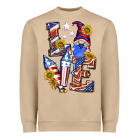 Mushroom love 4th of july with gnome Heavyweight Sweatshirt - texasbilliewilder