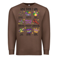 Chestnut god says i am mardi gras Premium Sweatshirt - MaliasSmallBusiness
