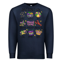 Navy god says i am mardi gras Premium Sweatshirt - MaliasSmallBusiness