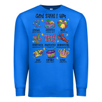True Royal god says i am mardi gras Premium Sweatshirt - MaliasSmallBusiness