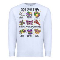 White god says i am mardi gras Premium Sweatshirt - MaliasSmallBusiness