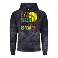 Cloud Black eat sleep softball repeat Vintage Hoodie - texasbilliewilder