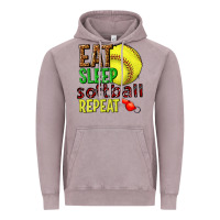 Vintage Zinc eat sleep softball repeat Vintage Hoodie - texasbilliewilder