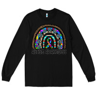 Black autism awareness Long Sleeve Tee - CowhideDigitalArt