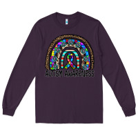 Plum autism awareness Long Sleeve Tee - CowhideDigitalArt