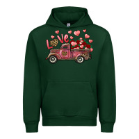 Forest Green love truck with roses and leopard Urban Hoodie - RanaPortraitStore