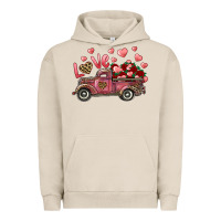 Pigment French Oak love truck with roses and leopard Urban Hoodie - RanaPortraitStore