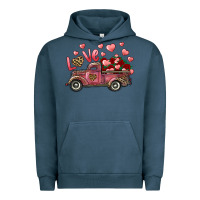 Pigment Midnight Navy love truck with roses and leopard Urban Hoodie - RanaPortraitStore