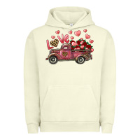 Pigment Pistachio love truck with roses and leopard Urban Hoodie - RanaPortraitStore