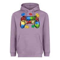 Lavender autism awareness video game controller Heavyweight Hoodie - MaliasSmallBusiness