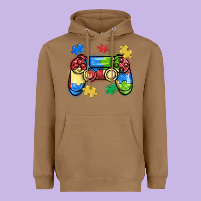 Autism Awareness Video Game Controller Heavyweight Hoodie Designed By Maliassmallbusiness