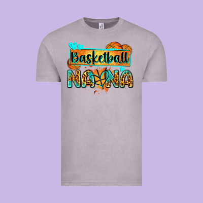 Basketball Nana With Leopard Vintage Tee Designed By Zillion Design Studio