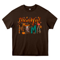 Chocolate Brown thankful mama cow Heavy Core Tee - RacoonDesign
