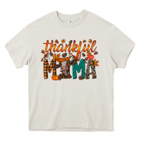 Cream thankful mama cow Heavy Core Tee - RacoonDesign