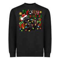 Black meowy christmas Heavyweight Sweatshirt - Zillion Design Studio