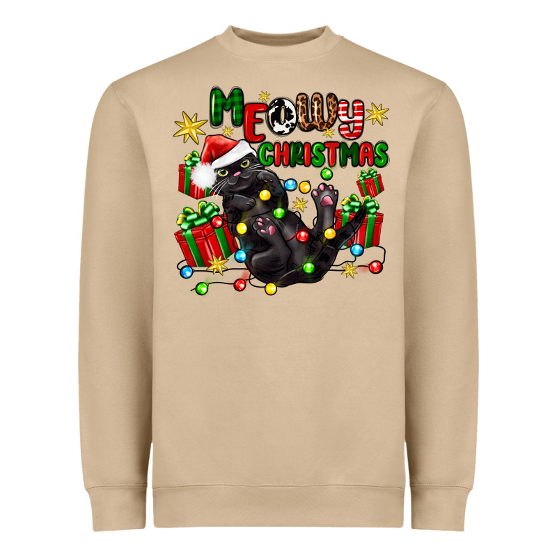 Meowy Christmas Heavyweight Sweatshirt by Zillion Design Studio | Teevron
