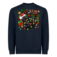 Navy meowy christmas Heavyweight Sweatshirt - Zillion Design Studio