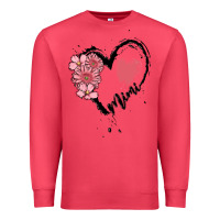 Cardinal mimi flower heart Premium Sweatshirt - MaliasSmallBusiness