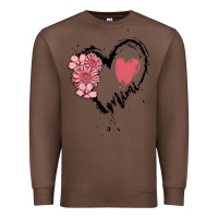 Chestnut mimi flower heart Premium Sweatshirt - MaliasSmallBusiness