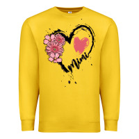 Lemon mimi flower heart Premium Sweatshirt - MaliasSmallBusiness