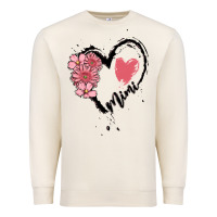 Sandshell mimi flower heart Premium Sweatshirt - MaliasSmallBusiness