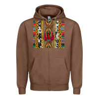 Chestnut lady of Guadalupe Zipper Hoodie - Jasminsmagicworld