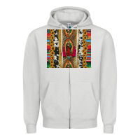 Dove Grey lady of Guadalupe Zipper Hoodie - Jasminsmagicworld