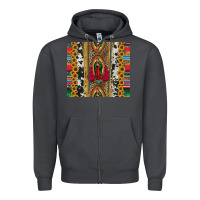 Smoke lady of Guadalupe Zipper Hoodie - Jasminsmagicworld