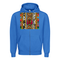 True Royal lady of Guadalupe Zipper Hoodie - Jasminsmagicworld
