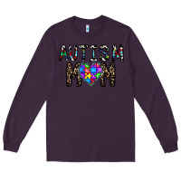 Plum autism mom Long Sleeve Tee - CowhideDigitalArt
