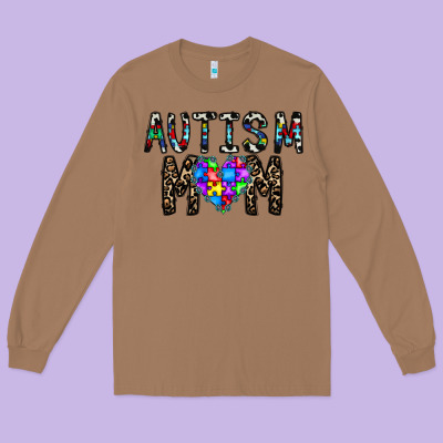 Autism Mom Long Sleeve Tee Designed By Cowhidedigitalart