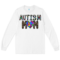 White autism mom Long Sleeve Tee - CowhideDigitalArt